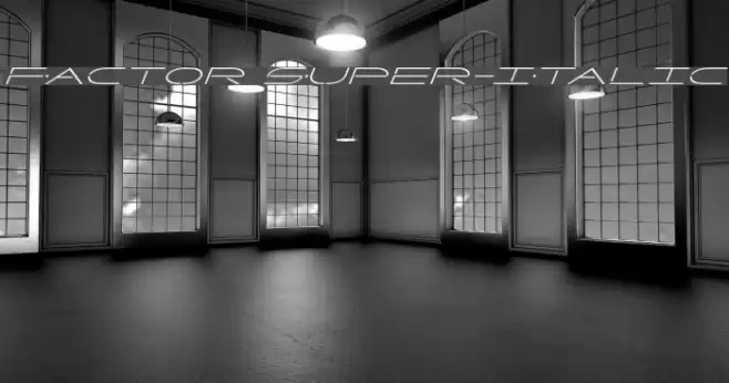 Factor Super-Italic Font examples