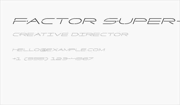 Factor Super-Italic Business Card