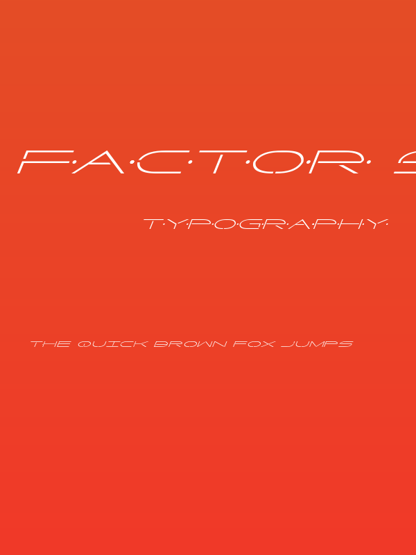 Factor Super-Italic Poster