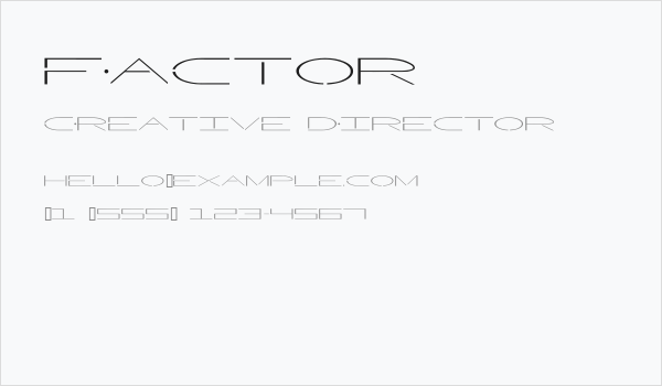 Factor Business Card