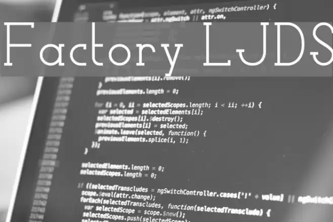 Factory LJDS Font examples