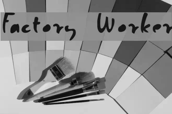 Factory Worker Font examples