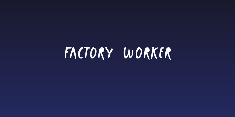 Factory Worker Social Header