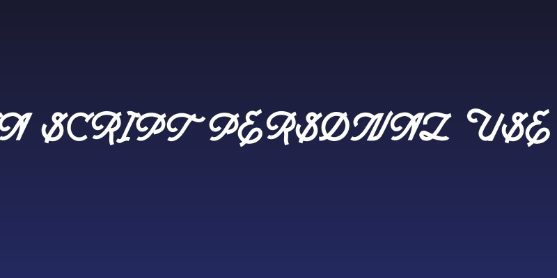 Facttoria Script PERSONAL USE Regular Social Header