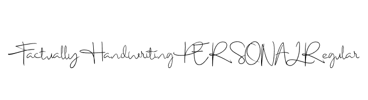 Factually Handwriting PERSONAL Regular  Скачать бесплатные шрифты
