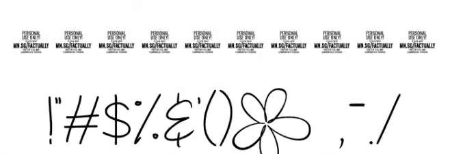 Factually Handwriting PERSONAL Regular Font OTHER CHARS