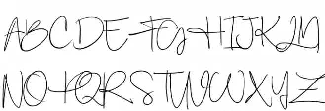 Factually Handwriting PERSONAL Regular フォント 大文字