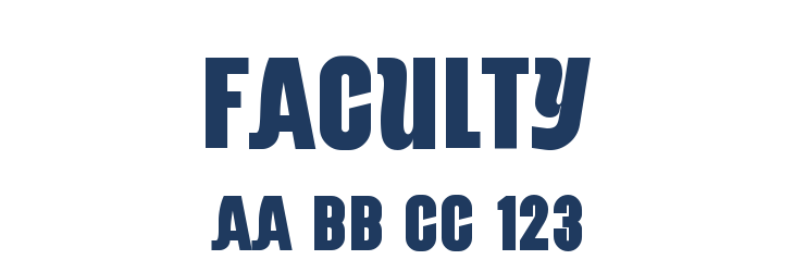 Faculty Font Preview