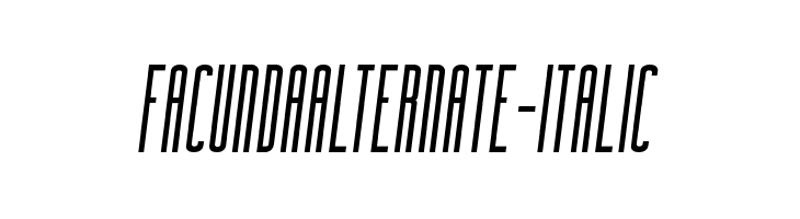 FacundaAlternate-Italic Caratteri