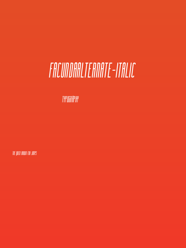 FacundaAlternate-Italic Poster