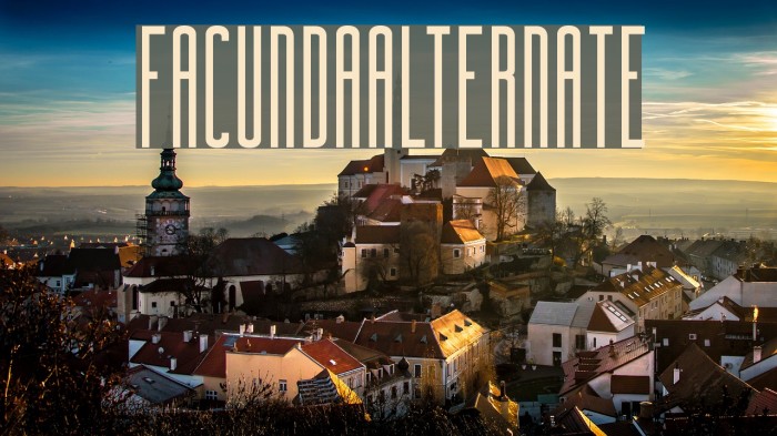 FacundaAlternate Font examples