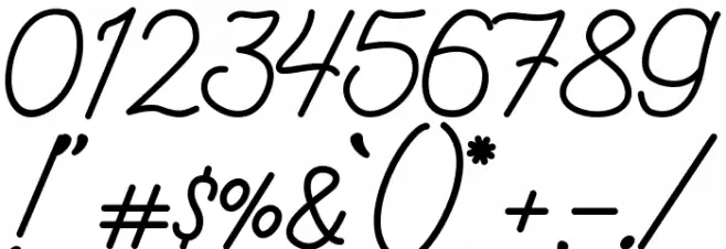 FadScript Font OTHER CHARS