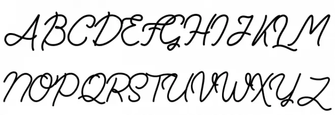 FadScript 字体 大写