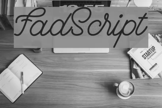 FadScript Font examples