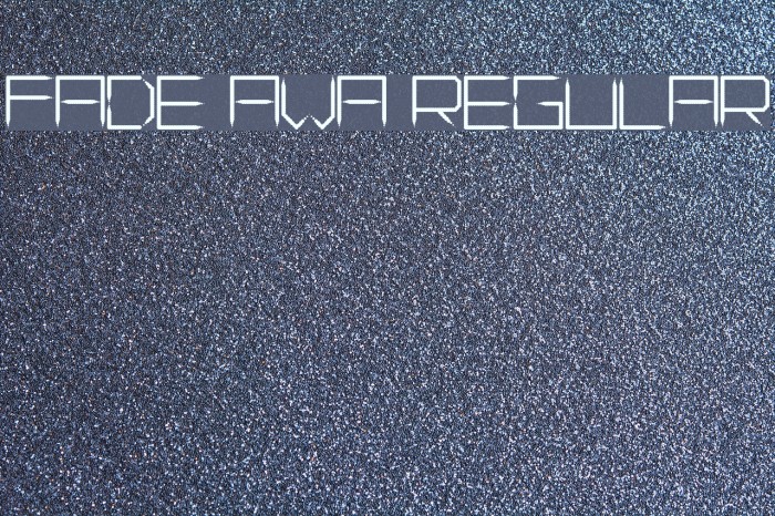 Fade Away Regular Font examples