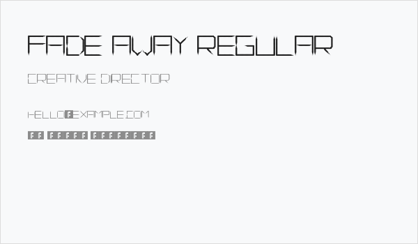 Fade Away Regular Business Card