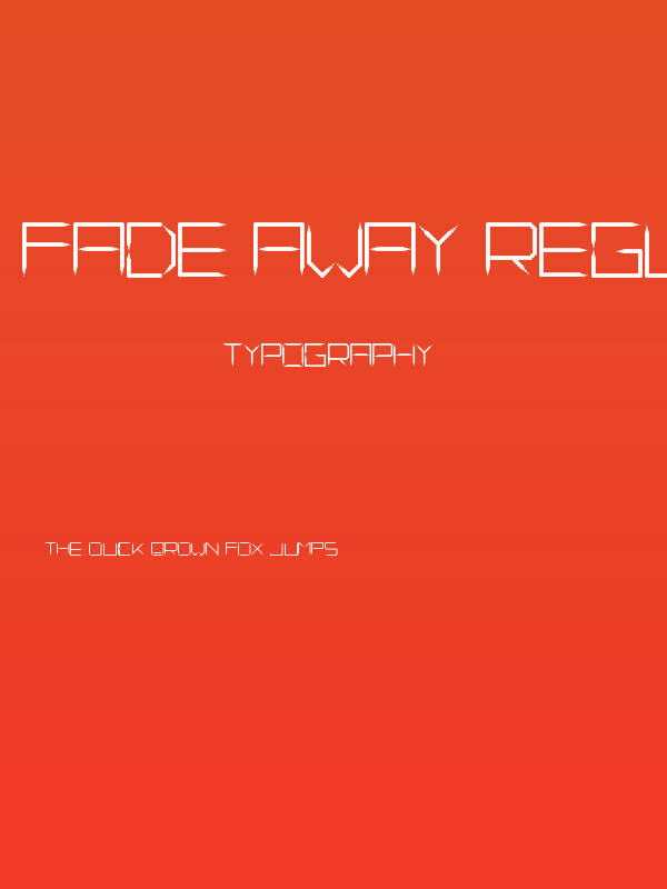 Fade Away Regular Poster