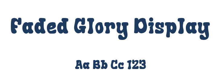 Faded Glory Display Font Preview