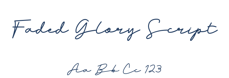 Faded Glory Script Font Preview