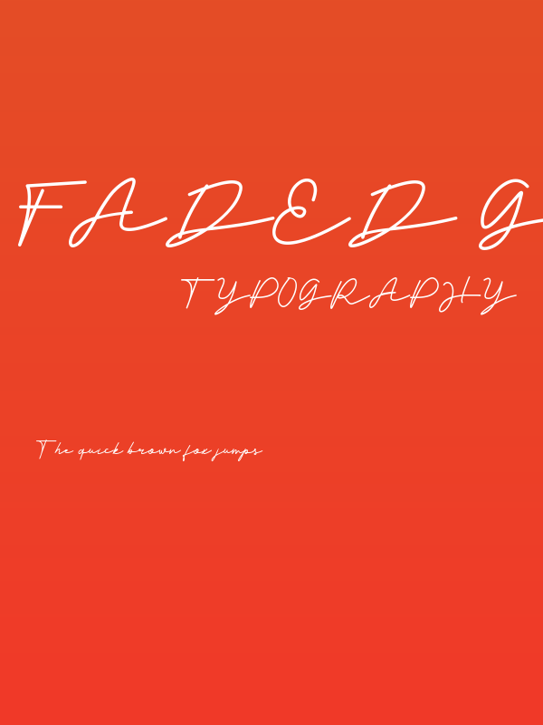 Faded Glory Script Poster