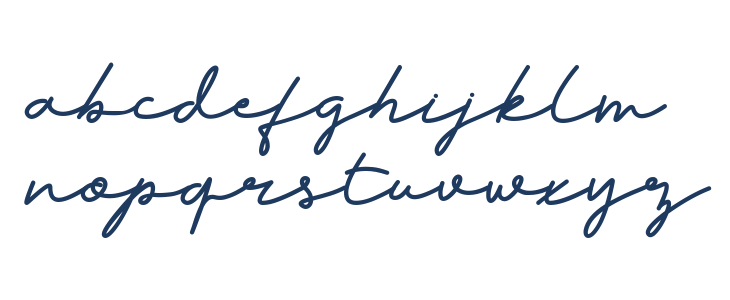 Faded Glory Script Lowercase