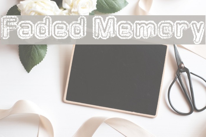 Faded Memory Font examples