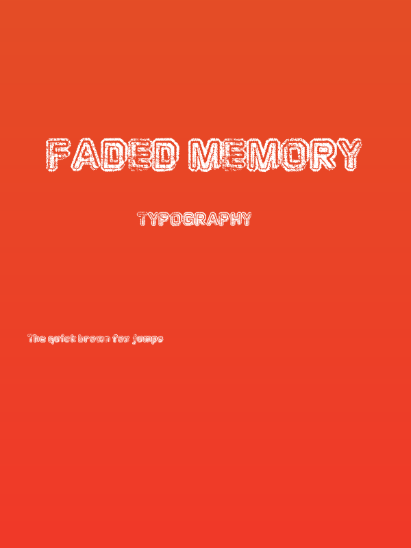 Faded Memory Poster