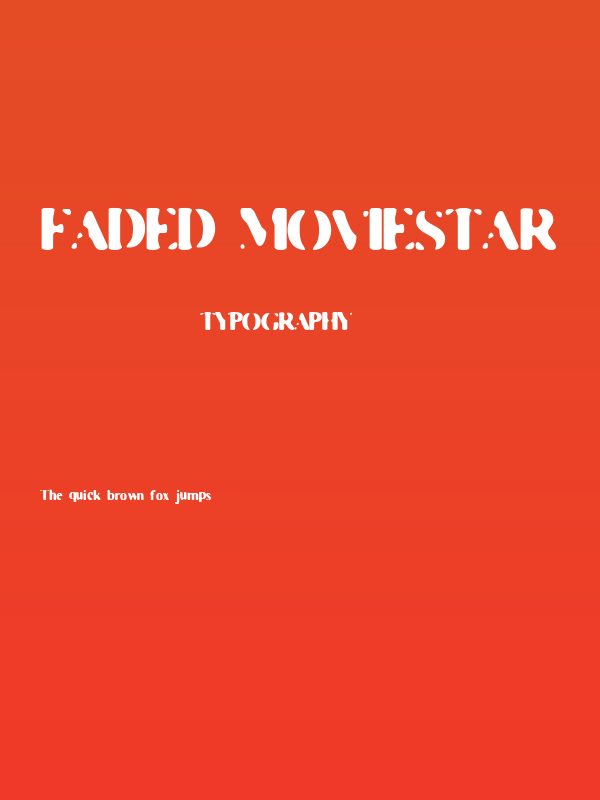 Faded MovieStar Poster