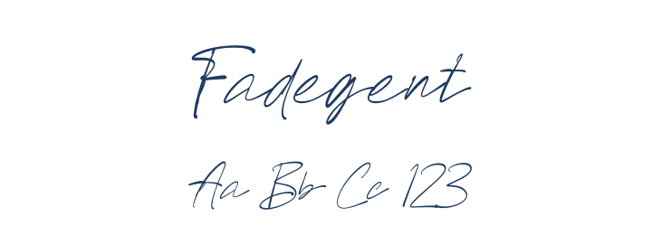 Fadegent Font Preview