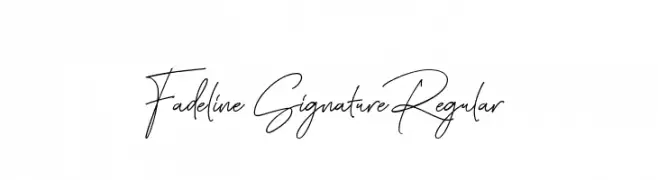 Fadeline Signature Regular  フリーフォントのダウンロード