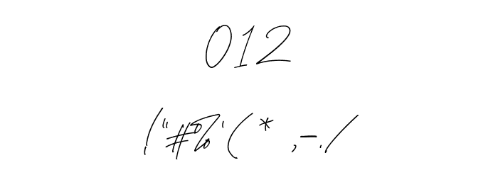Fadeline Signature Regular Font OTHER CHARS