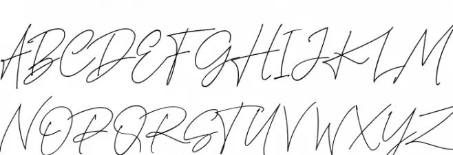 Fadeline Signature Regular フォント 大文字