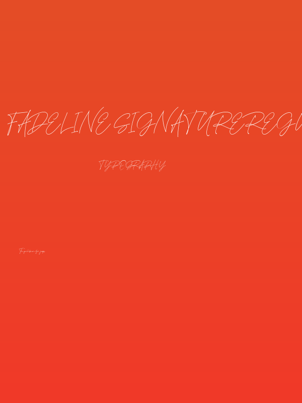 Fadeline Signature Regular Poster