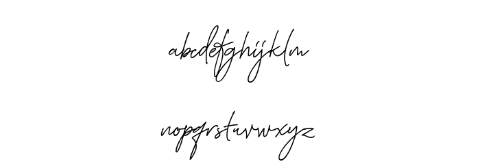 Fadeline Signature Regular Font LOWERCASE