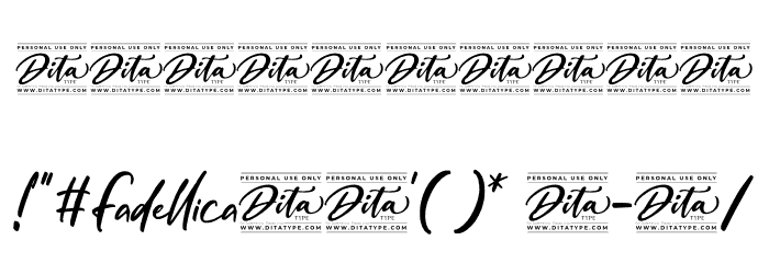 Fadellica Personal Use Font OTHER CHARS