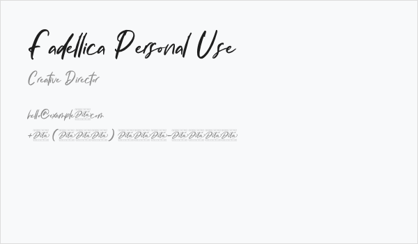 Fadellica Personal Use Business Card