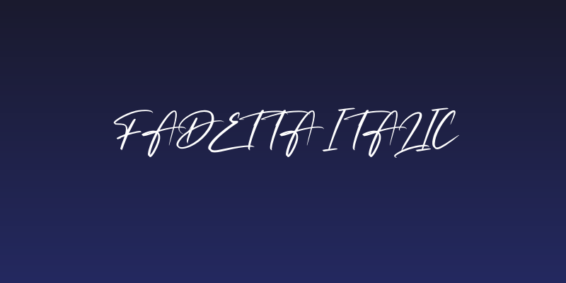 Fadetta Italic Social Header