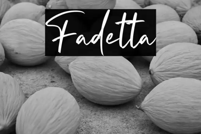 Fadetta Font examples
