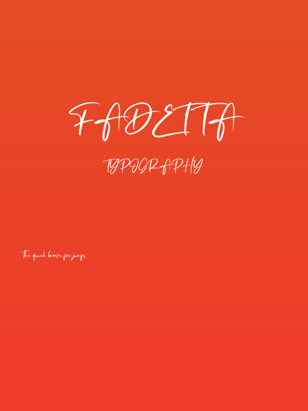 Fadetta Poster