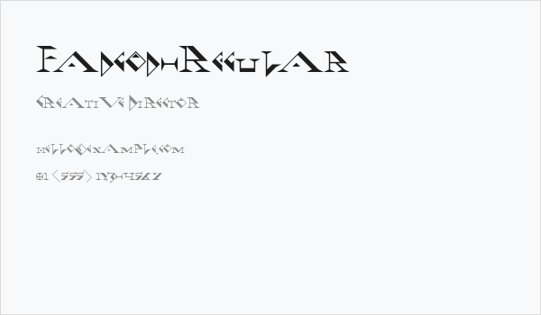 Fadgod-Regular Business Card