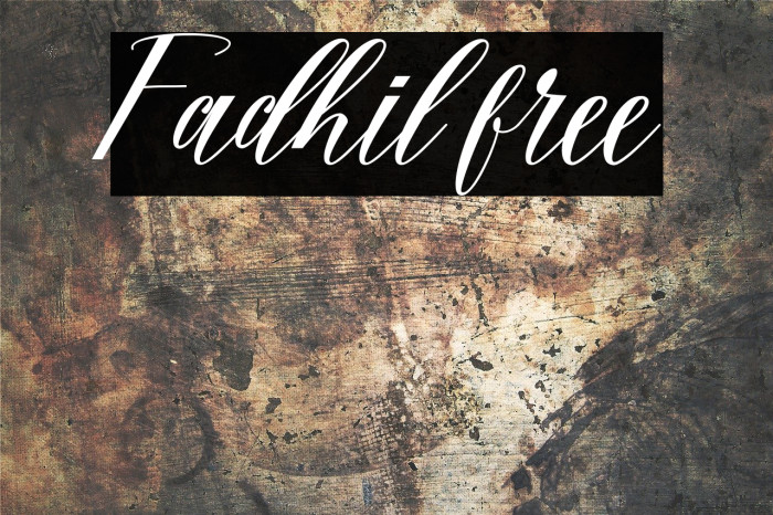 Fadhil free Font examples