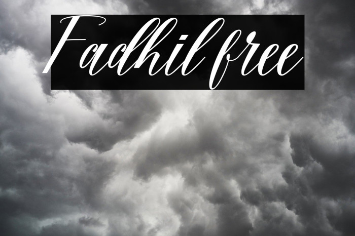 Fadhil free Font examples