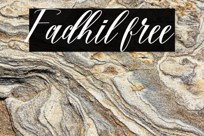 Fadhil free Font examples
