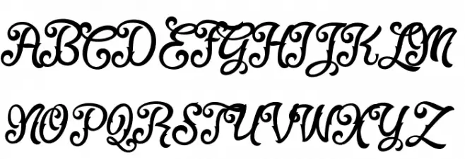 Fadli Script 字体 大写