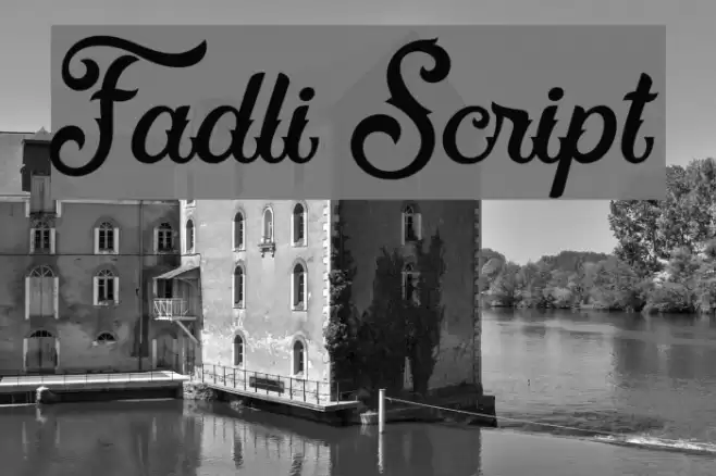 Fadli Script फ़ॉन्ट examples