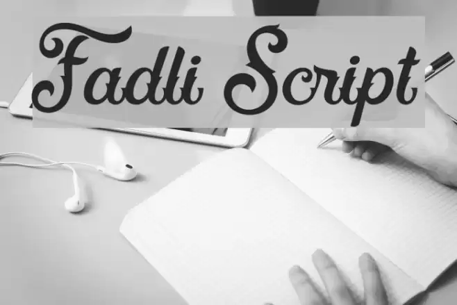 Fadli Script फ़ॉन्ट examples
