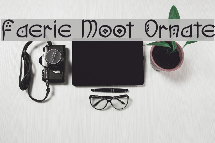 Faerie Moot Ornate Font examples