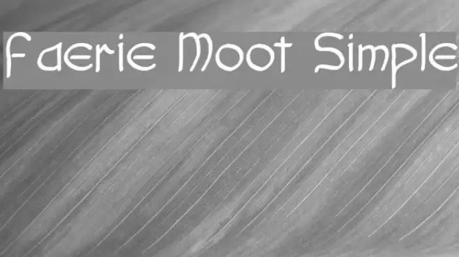 Faerie Moot Simple Font examples