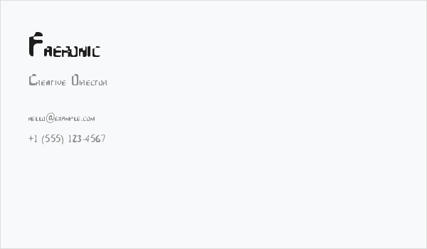 Faeronic Business Card