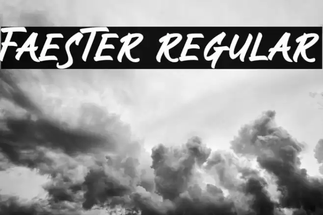 Faester Regular Font examples